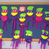 kagit işleri ,artık materyal ,sınıf süsü(820)