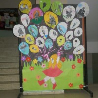 kagit işleri ,artık materyal ,sınıf süsü(856)