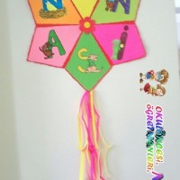 kagit işleri ,artık materyal ,sınıf süsü(882)