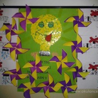 kagit işleri ,artık materyal ,sınıf süsü(900)