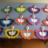 kagit işleri ,artık materyal ,sınıf süsü(922)