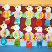 kagit işleri ,artık materyal ,sınıf süsü(944)