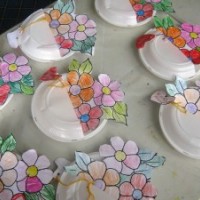 kagit işleri ,artık materyal ,sınıf süsü(990)