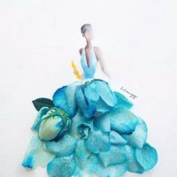 Kağıt katlama buruşturma, yuvarlama, sulu boya  (1022)