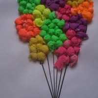 Kağıt katlama buruşturma, yuvarlama, sulu boya  (107)