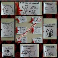 Kağıt katlama buruşturma, yuvarlama, sulu boya  (1134)