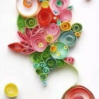 Kağıt katlama buruşturma, yuvarlama, sulu boya  (1137)