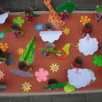 Kağıt katlama buruşturma, yuvarlama, sulu boya  (114)