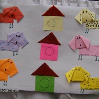 Kağıt katlama buruşturma, yuvarlama, sulu boya  (117)