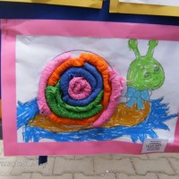 Kağıt katlama buruşturma, yuvarlama, sulu boya  (129)