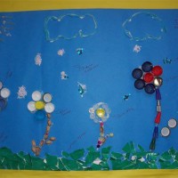 Kağıt katlama buruşturma, yuvarlama, sulu boya  (134)