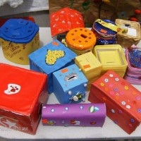 Kağıt katlama buruşturma, yuvarlama, sulu boya  (137)