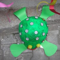 Kağıt katlama buruşturma, yuvarlama, sulu boya  (146)