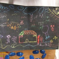 Kağıt katlama buruşturma, yuvarlama, sulu boya  (149)