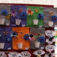 Kağıt katlama buruşturma, yuvarlama, sulu boya  (160)