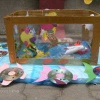 Kağıt katlama buruşturma, yuvarlama, sulu boya  (176)