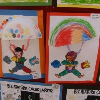 Kağıt katlama buruşturma, yuvarlama, sulu boya  (201)