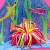 Kağıt katlama buruşturma, yuvarlama, sulu boya  (215)