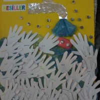 Kağıt katlama buruşturma, yuvarlama, sulu boya  (216)