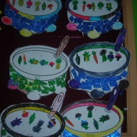 Kağıt katlama buruşturma, yuvarlama, sulu boya  (233)