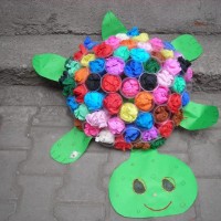 Kağıt katlama buruşturma, yuvarlama, sulu boya  (278)