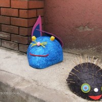 Kağıt katlama buruşturma, yuvarlama, sulu boya  (290)