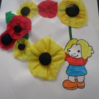 Kağıt katlama buruşturma, yuvarlama, sulu boya  (3)