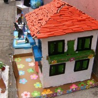 Kağıt katlama buruşturma, yuvarlama, sulu boya  (312)