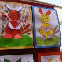 Kağıt katlama buruşturma, yuvarlama, sulu boya  (32)