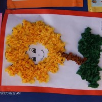 Kağıt katlama buruşturma, yuvarlama, sulu boya  (322)