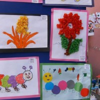 Kağıt katlama buruşturma, yuvarlama, sulu boya  (324)