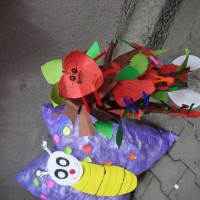 Kağıt katlama buruşturma, yuvarlama, sulu boya  (329)