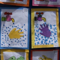 Kağıt katlama buruşturma, yuvarlama, sulu boya  (340)