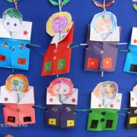 Kağıt katlama buruşturma, yuvarlama, sulu boya  (345)