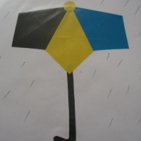 Kağıt katlama buruşturma, yuvarlama, sulu boya  (37)