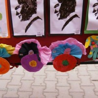 Kağıt katlama buruşturma, yuvarlama, sulu boya  (385)