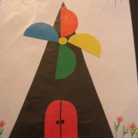 Kağıt katlama buruşturma, yuvarlama, sulu boya  (40)