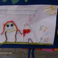 Kağıt katlama buruşturma, yuvarlama, sulu boya  (402)