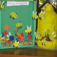 Kağıt katlama buruşturma, yuvarlama, sulu boya  (405)