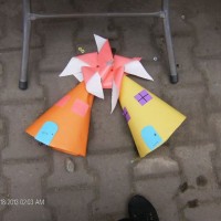 Kağıt katlama buruşturma, yuvarlama, sulu boya  (421)