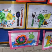 Kağıt katlama buruşturma, yuvarlama, sulu boya  (427)