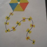 Kağıt katlama buruşturma, yuvarlama, sulu boya  (45)