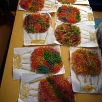 Kağıt katlama buruşturma, yuvarlama, sulu boya  (471)