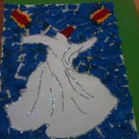 Kağıt katlama buruşturma, yuvarlama, sulu boya  (479)