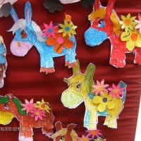 Kağıt katlama buruşturma, yuvarlama, sulu boya  (51)