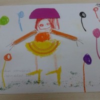 Kağıt katlama buruşturma, yuvarlama, sulu boya  (528)