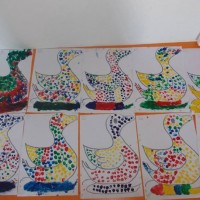 Kağıt katlama buruşturma, yuvarlama, sulu boya  (535)