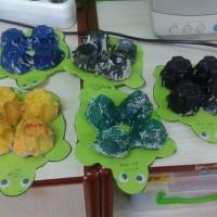 Kağıt katlama buruşturma, yuvarlama, sulu boya  (628)