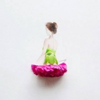 Kağıt katlama buruşturma, yuvarlama, sulu boya  (688)