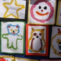 Kağıt katlama buruşturma, yuvarlama, sulu boya  (69)